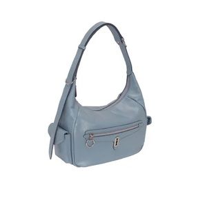 Leather Crew Hobo M Muddy Blue, by VUNQUE